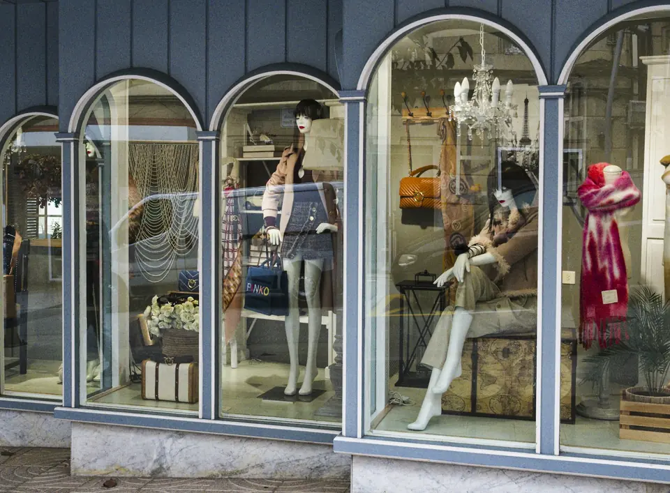 Arched shop windows